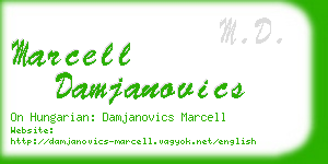 marcell damjanovics business card